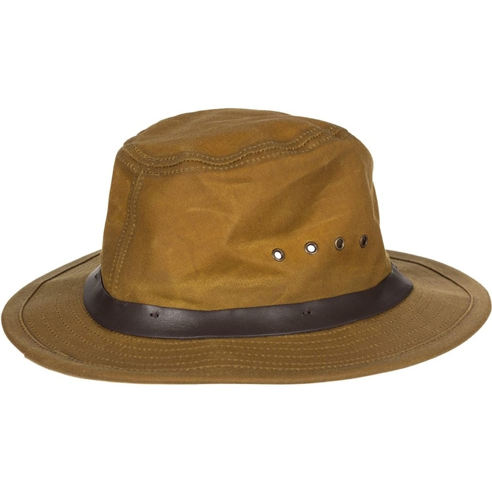 WORN ONCE - Filson Tin Packer Hat - Dark Tan - Large